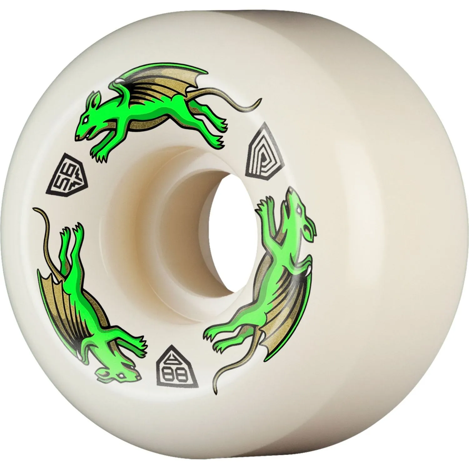 Powell Peralta Dragon Formula Nano Rat AV6 — Roues Skateboard 56mm 88A Green