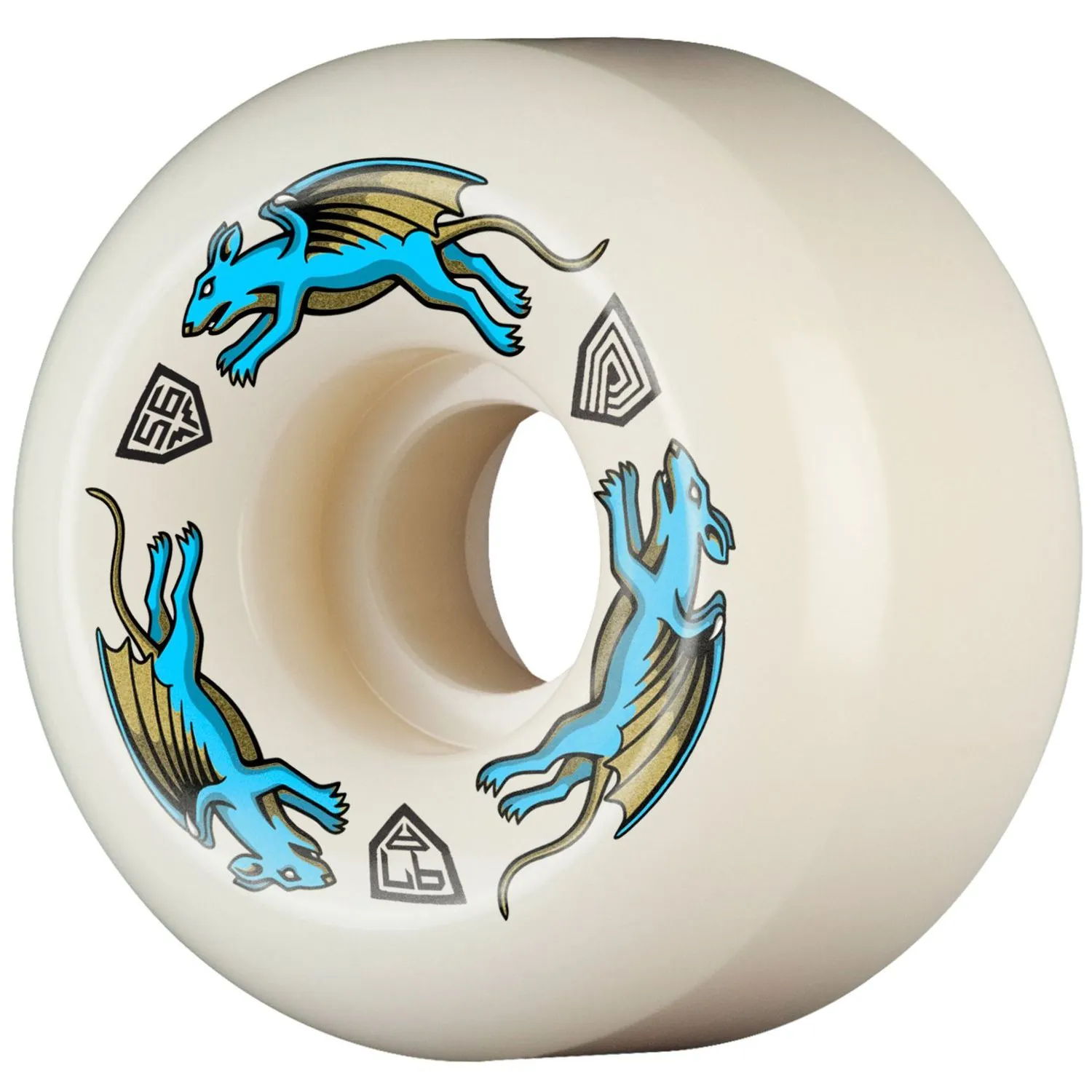 Powell Peralta Dragon Formula Nano Rat AV6 — Roues Skateboard 56mm 97A Blue
