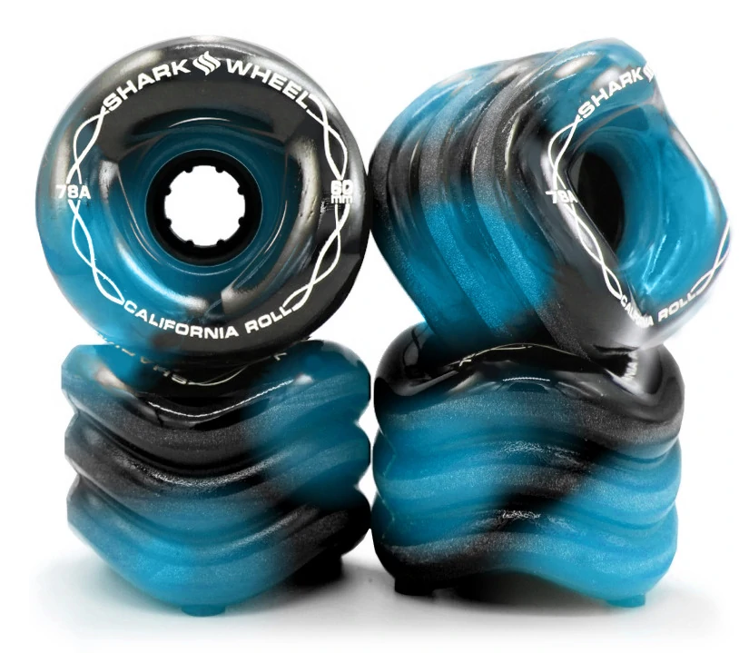 SharkWheels â California Roll 60mm Black Blue Swirl