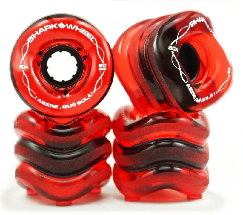 SharkWheels – California Roll 60mm Transparant Red