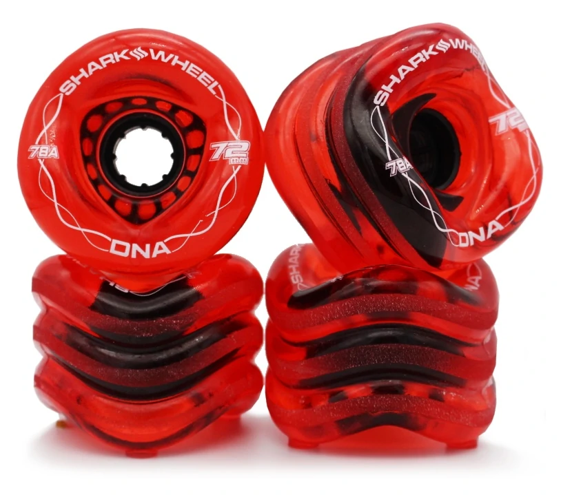 SharkWheels – DNA 72mm Transparent Red