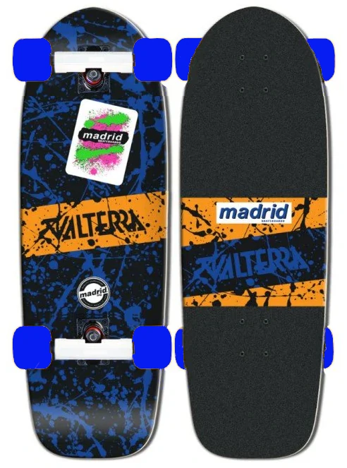 MADRID X RETOUR VERS LE FUTUR SKATEBOARD VALTERRA BLUE