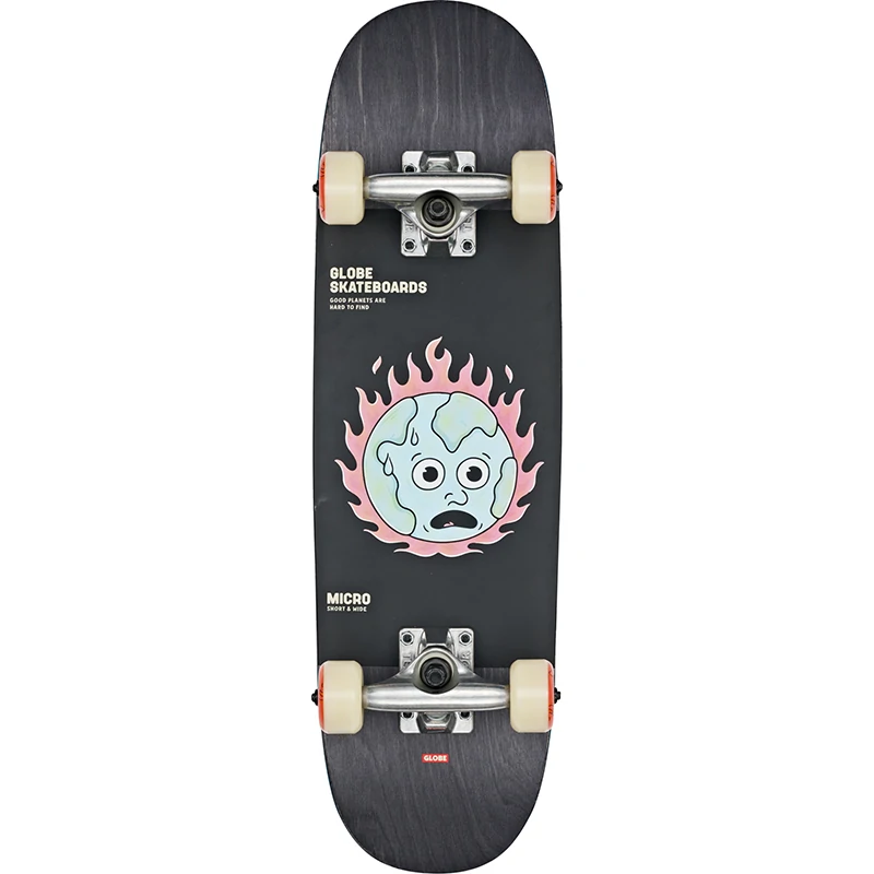 GLOBE Skateboard Kids Softie Micro 7.125" Black/In Flames