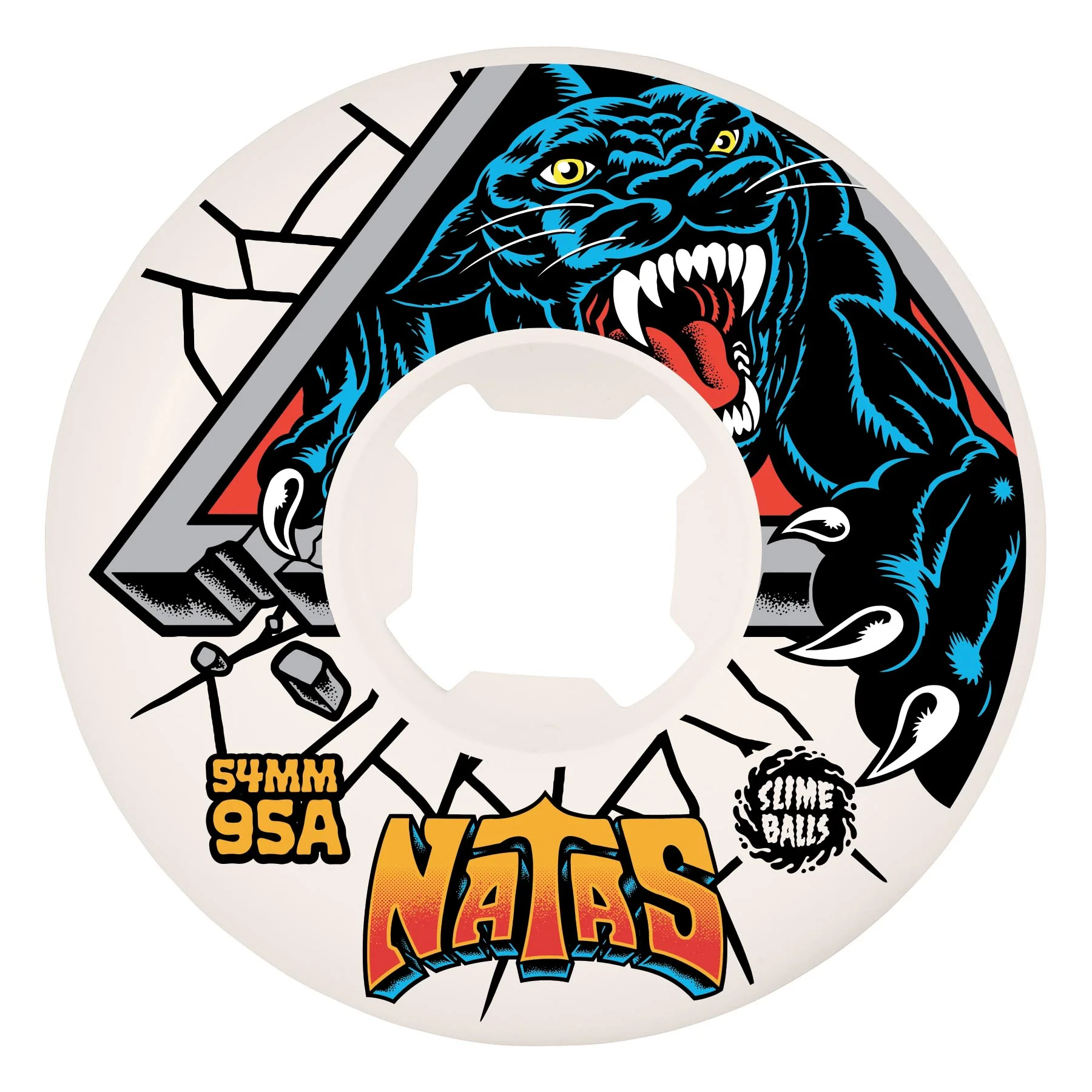 Slime Balls Natas Hardline 54mm 95A – Jeu de 4 roues
