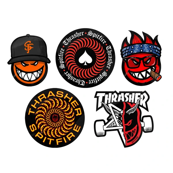 SPITFIRE STICKER THRASHER STICKER PACK