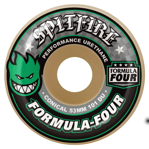 WHEELS 53MM F4 101D CONICAL GREEN PRINT