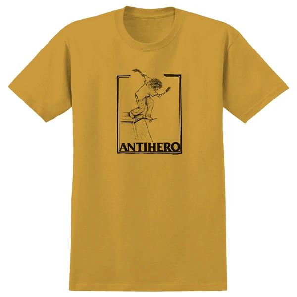 ANTIHERO Doobie Lance SS – T-shirt Mustard Heather