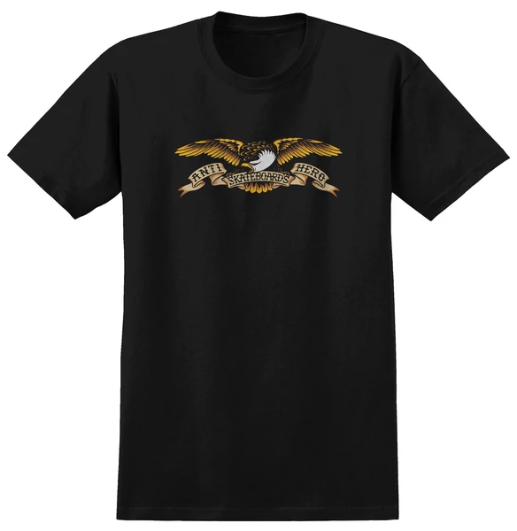 ANTIHERO Eagle SS Black – T-shirt noir iconique skate