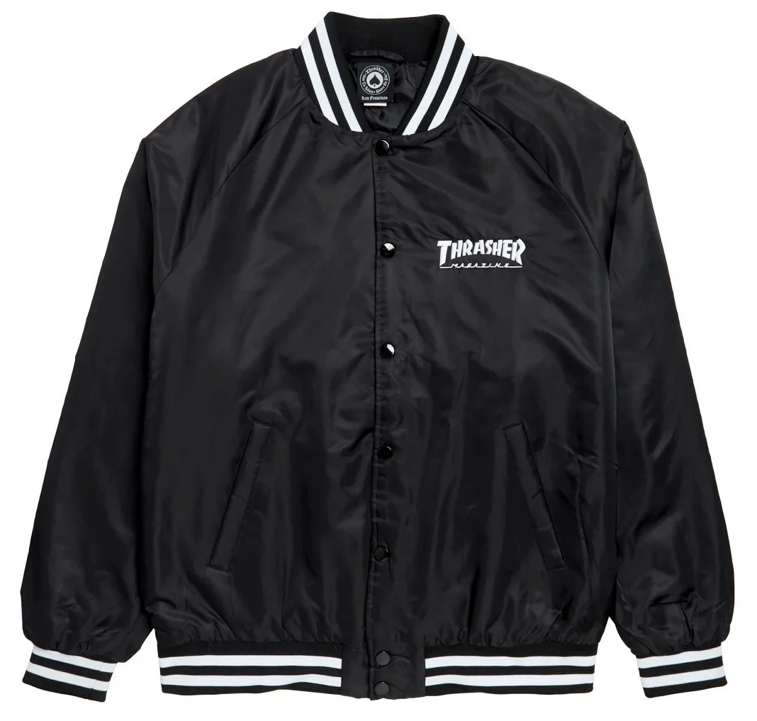 Thrasher Jacket Mag Logo Dugout Black White – Veste Skate Streetwear