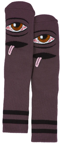 SOCKS BLOODSHOT EYE EGGPLANT