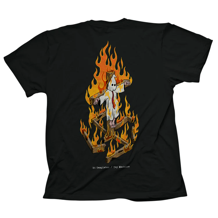T-Shirt Toy Machine Charred Cross Black – 100% Coton | Graphic Ed Templeton | N4 Skateshop