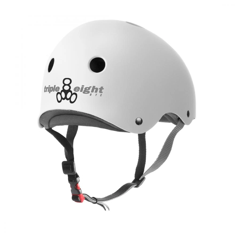 Casque Triple Eight Certified Sweatsaver – White Matte