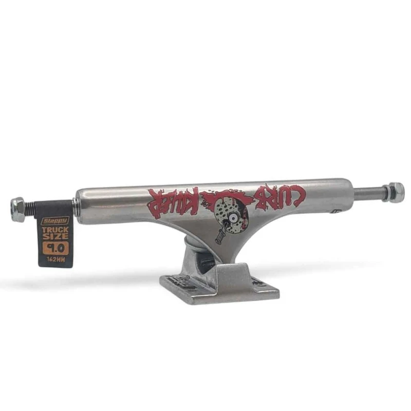Slappy × Heroin ST1 Inverted 9" Curb Killer II Polished — Truck Skateboard