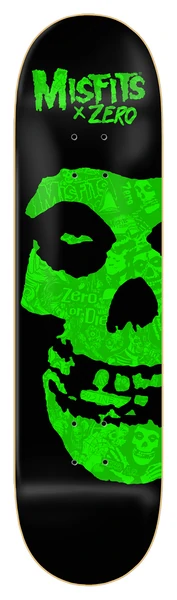 DECK MISFITS SKULL COLLAGE GRN R7 8.375 X 31.9 WB 14.25